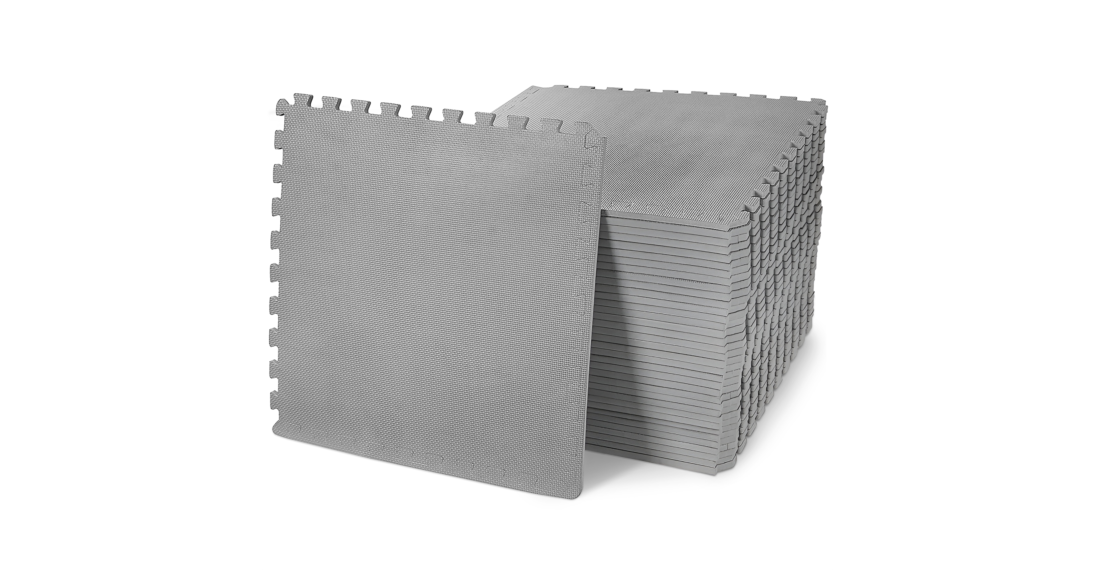 BalanceFrom Fitness 144 Sq Ft Interlocking Eva Foam Exercise Mat Tiles, Gray
