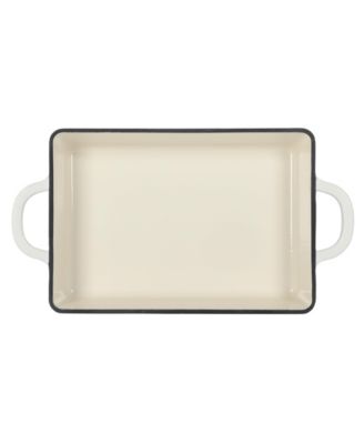 Crock-Pot Enamel Cast Iron Lasagna Pan - Matte Linen White