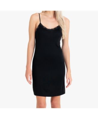 Women's Silk Blend Slip with Lace Trim