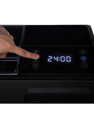 Luma Nugget Countertop Ice Maker, 44 lbs in 24 hours, Black Stainless Steel Ice Machine, Perfect for Home Bar, Kitchen Countertop, RV, Home Office