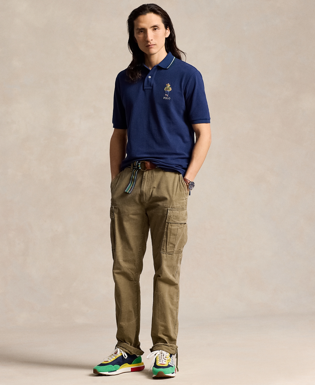Polo Ralph Lauren Men's Classic-Fit Polo Bear Mesh Polo Shirt