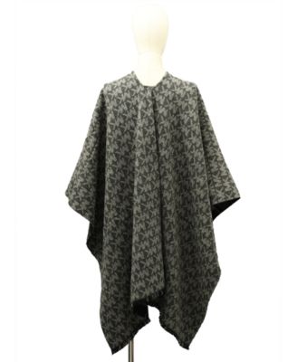 Michael Kors MK Plaid Reversible Ruana  