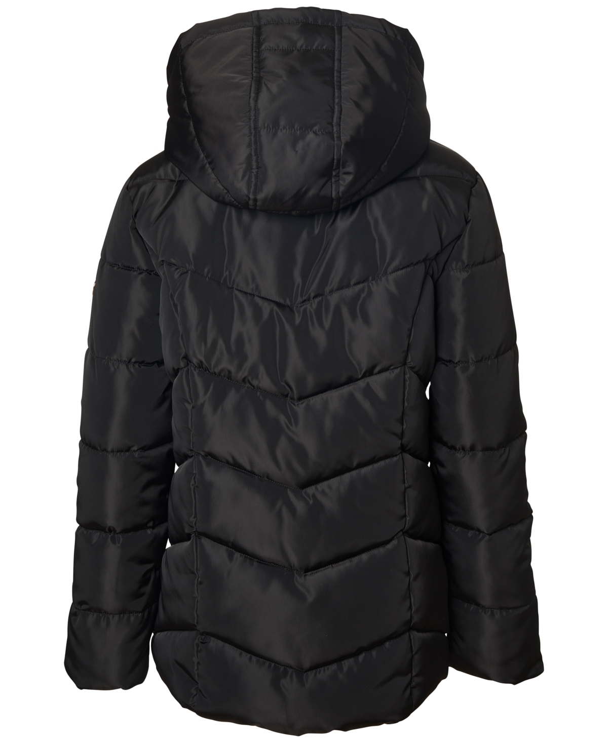 Kensie Girl Big Girls Quilted Full-Zip Hooded Puffer Jacket with Cheetah-Print Faux-Fur Lining