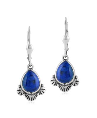Sterling Silver Tanzanite Fan Earrings Sterling Silver Tanzanite Fan Earrings