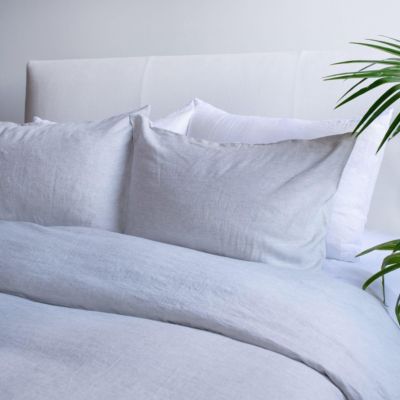 French Linen Garment Washed Breathable 3 Pc. Duvet Cover & Sham Set, Twin/Twin XL