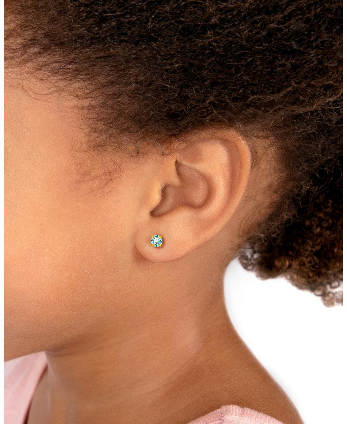 Детские Tiny Blessings 14K Gold Crystal Birthstone Studs Screw Back Earrings — фото 3