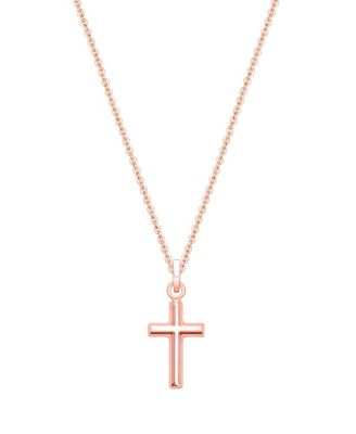 Tiny Blessings Kids Childrens 14K Gold Everlasting Faith Cross 12-14 Necklace - 14k rose gold 394$