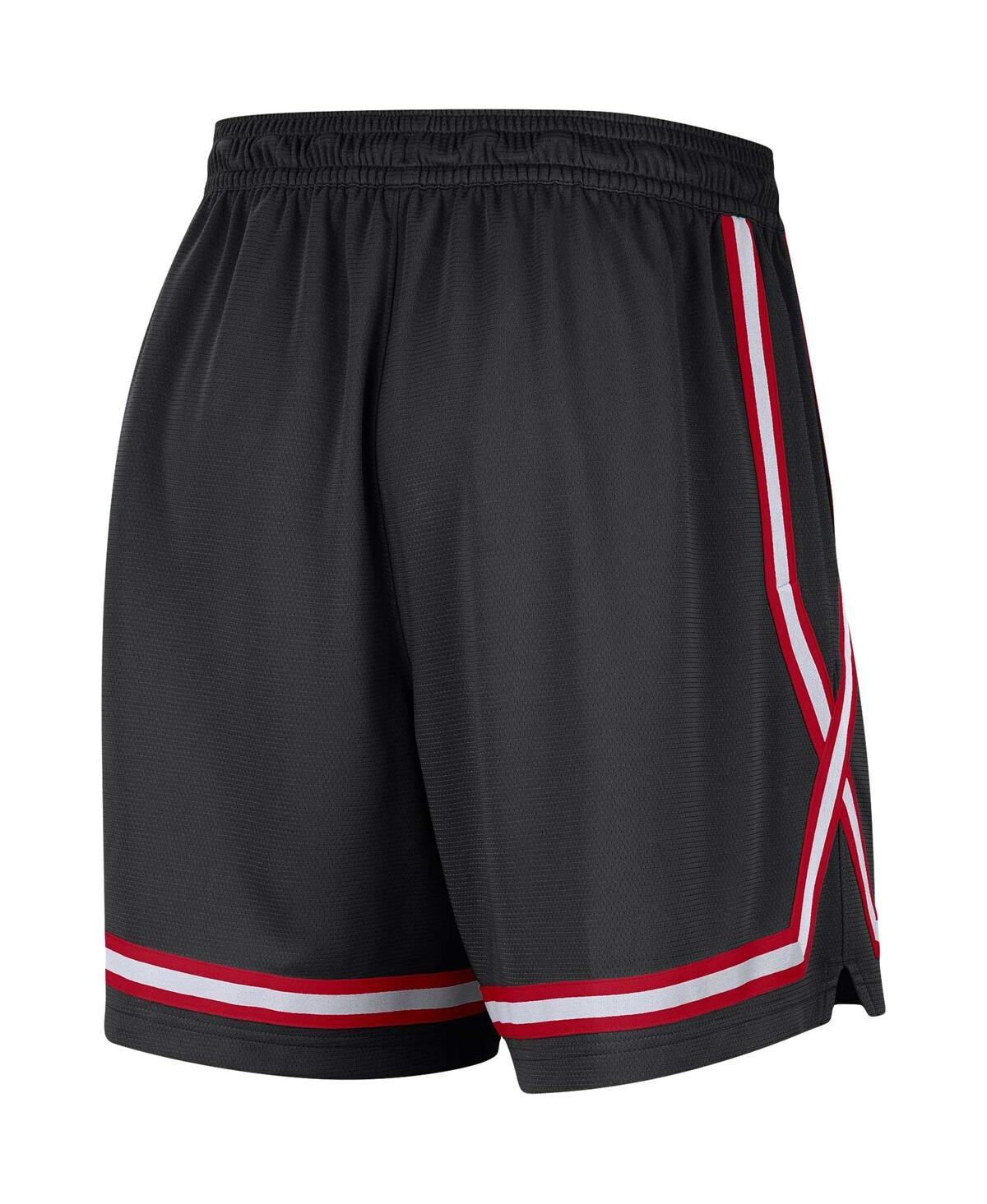 Nike Women's Black Chicago Bulls Sideline Fly Crossover Performance Shorts In Black,red