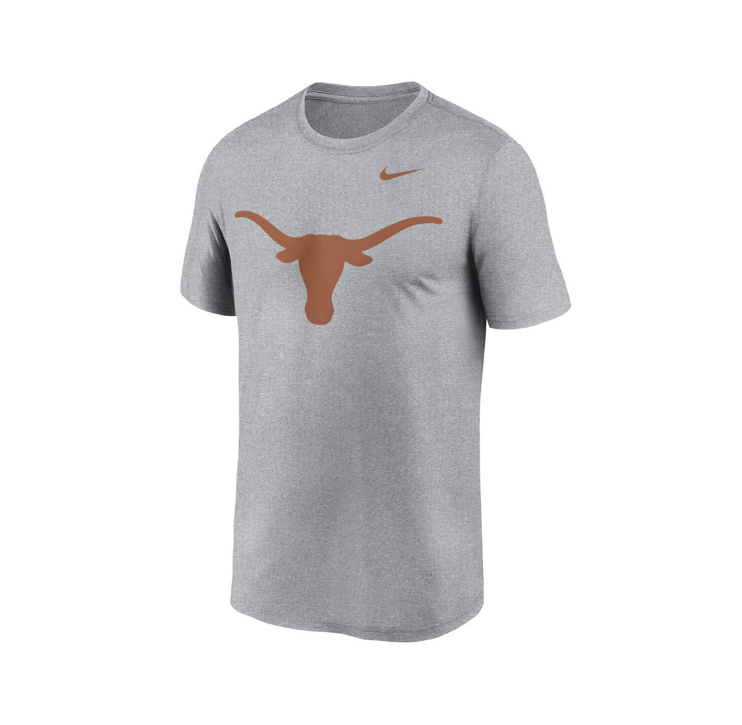 Men's Heather Gray Texas Longhorns Primetime Legend Logo T-Shirt
