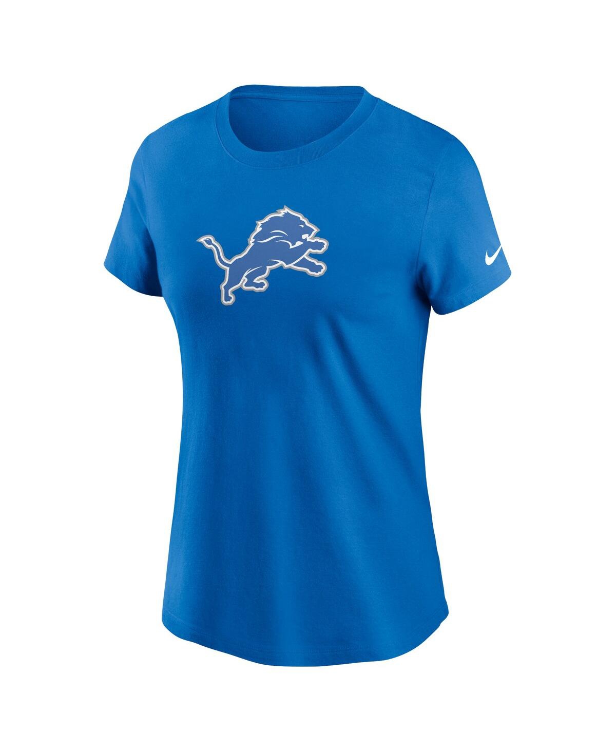Nike Women's Blue Detroit Lions Primary Logo T-shirt In Blue