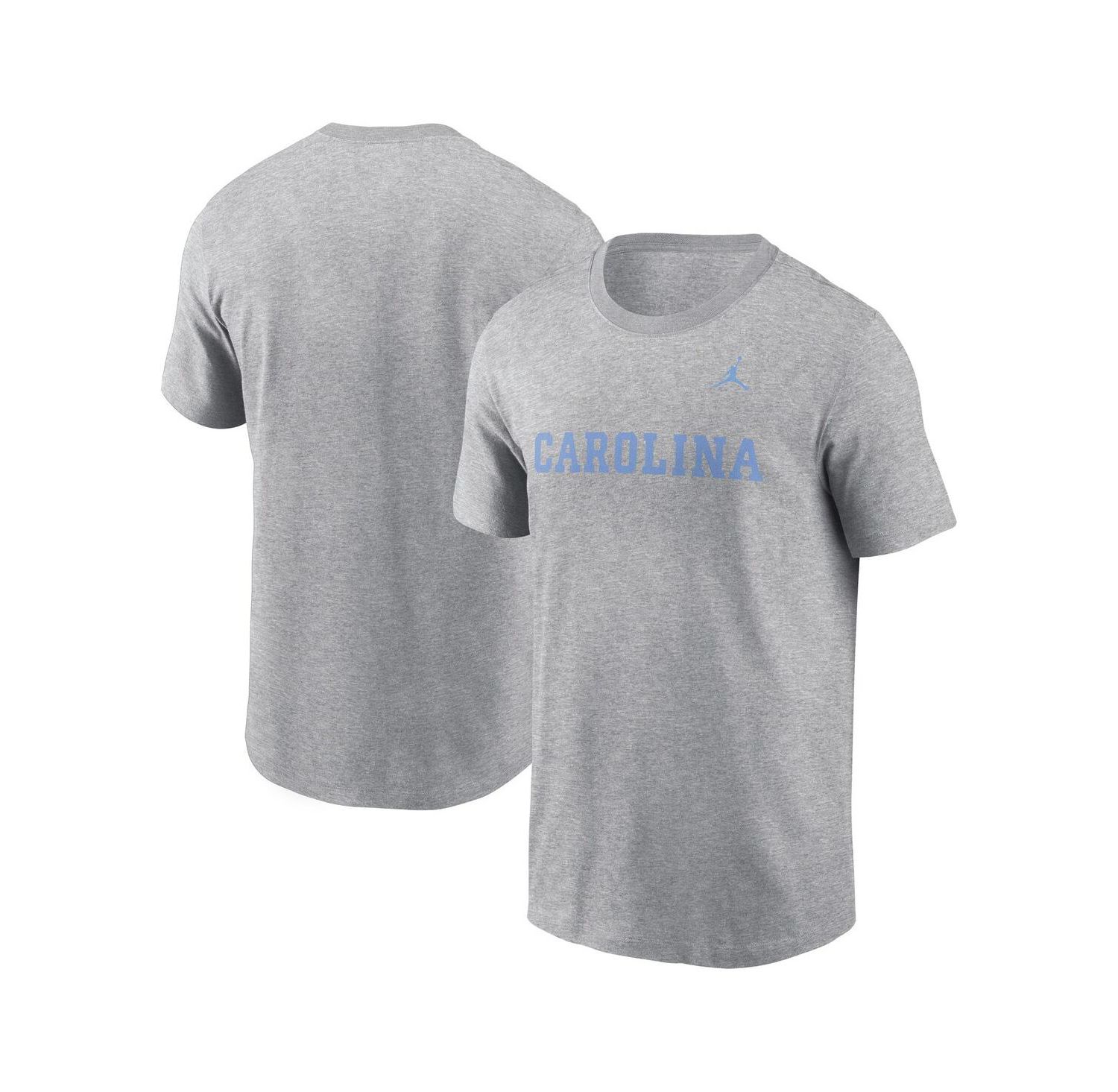 Men's Heather Gray North Carolina Tar Heels Primetime Evergreen Wordmark T-Shirt