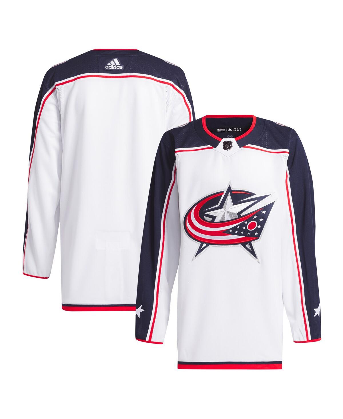 Adidas Men'sColumbus Blue Jackets Away Prime Green Authentic Jersey - White