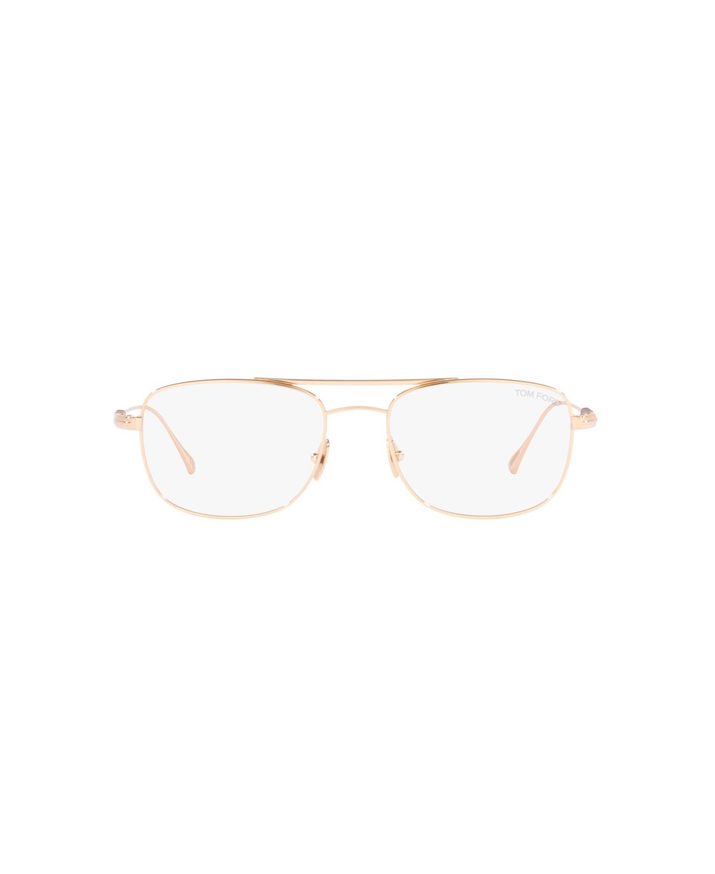 Мужские очки Tom Ford Man Square Titanium FT5848-P Eyeglasses, цвет: Золотой розовый — фото 9