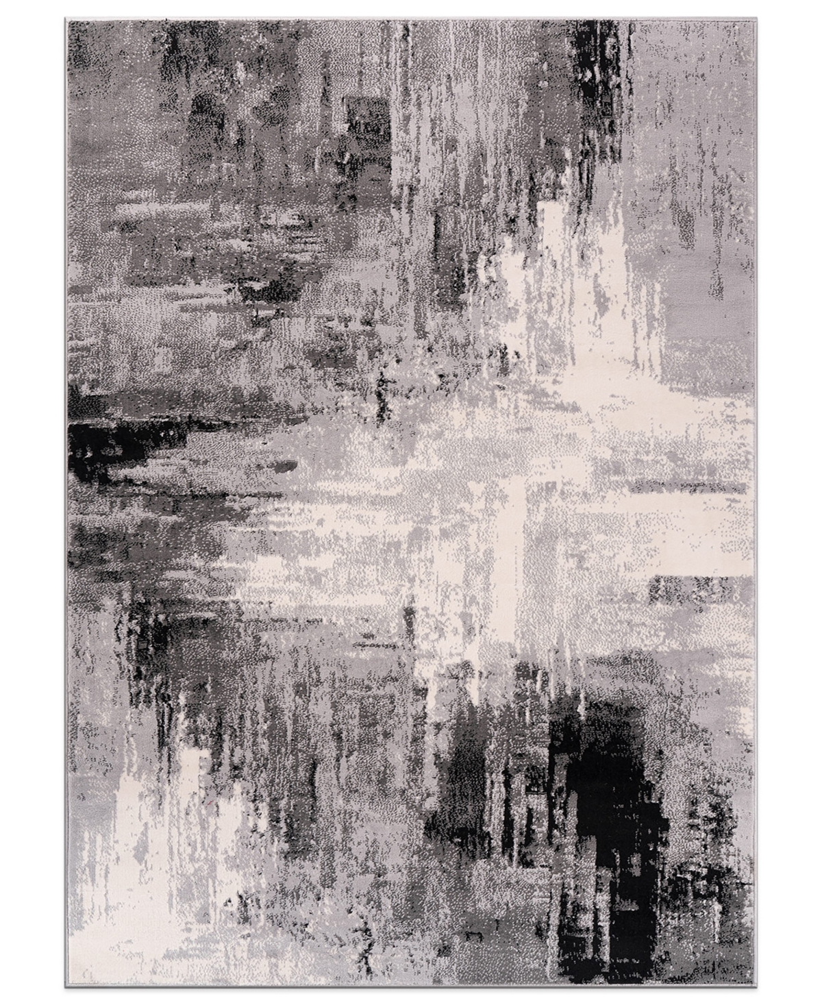 Main Street Rugs Mesh 4055 5'x7' Area Rug In Black