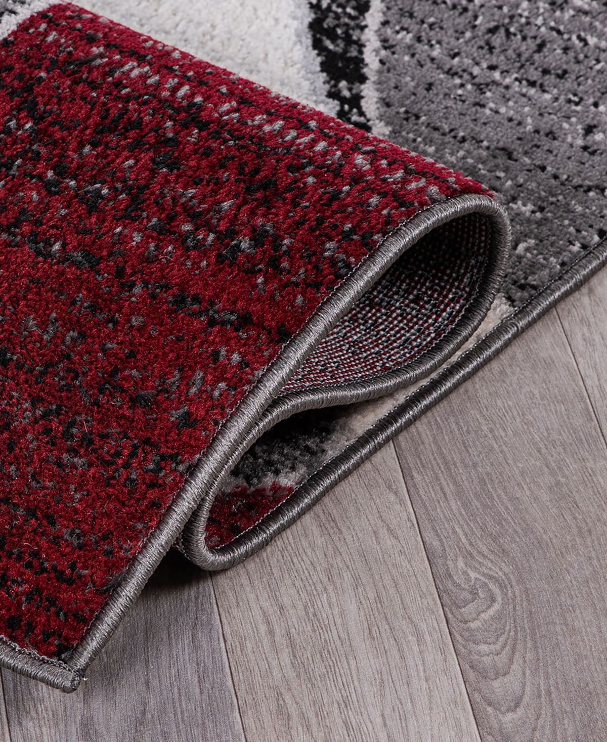 Main Street Rugs County 393 2'x7' Runner Area Rug In Red