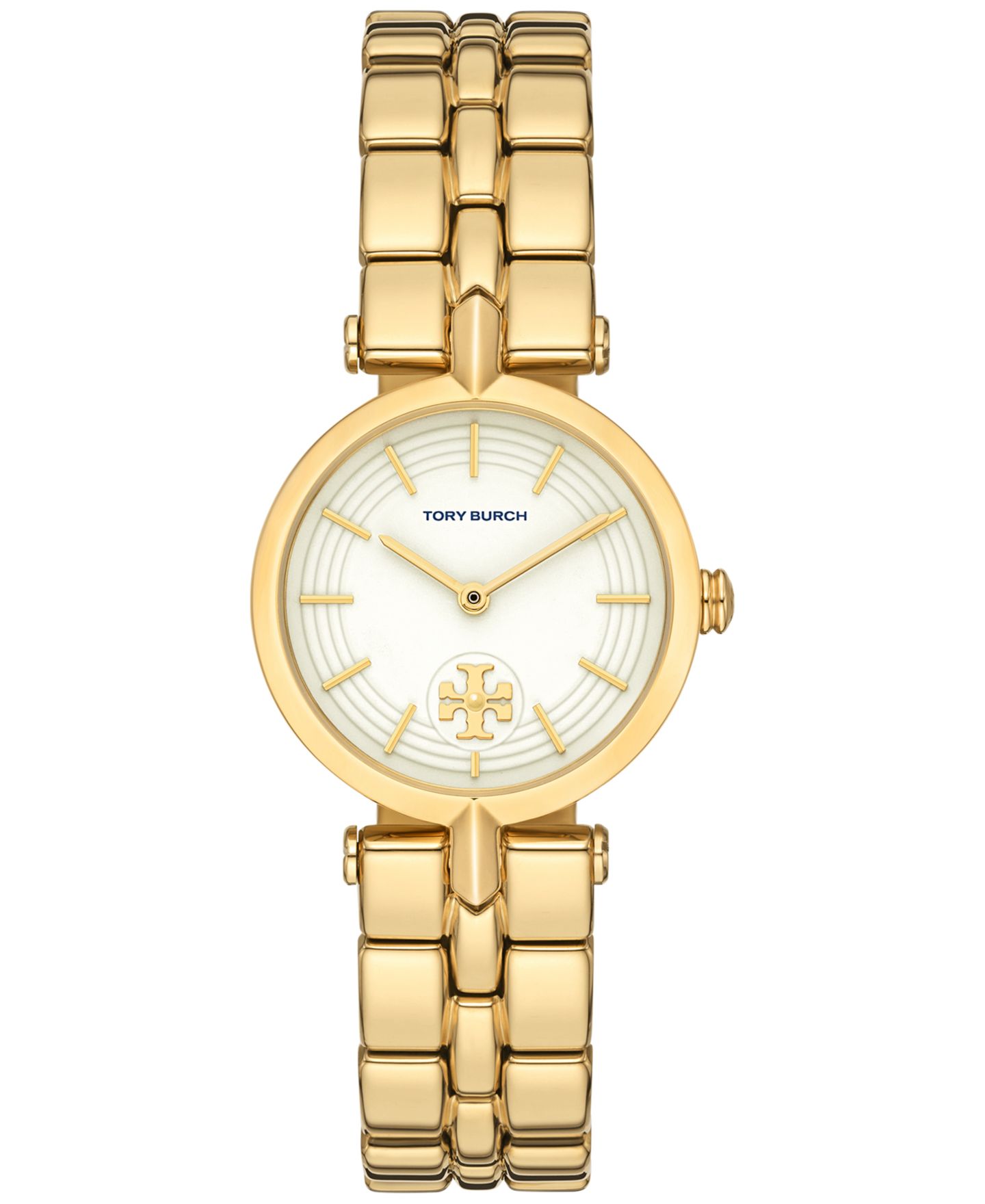 Женские часы Tory Burch The Kira Gold-Tone Stainless Steel Bracelet Watch 30mm — фото 1