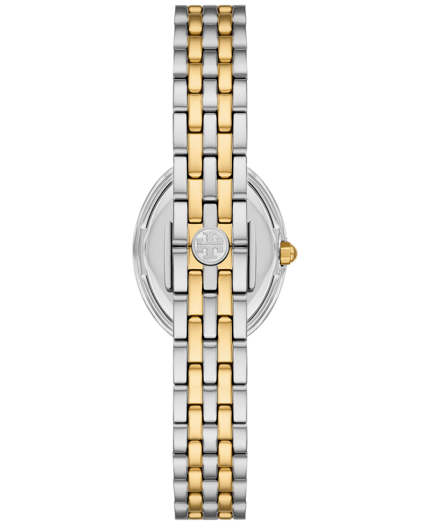 Женские часы Tory Burch The Oval Two-Tone Stainless Steel Bracelet Watch 22mm — фото 3
