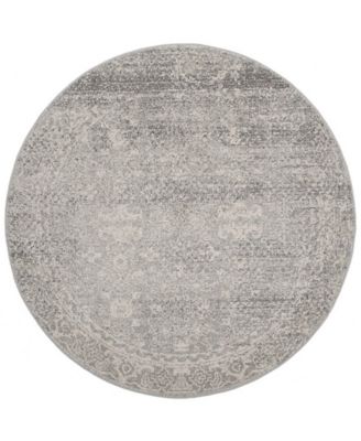 Safavieh - Evoke EVK270Z Silver/Ivory 5'1" Round Area Rug