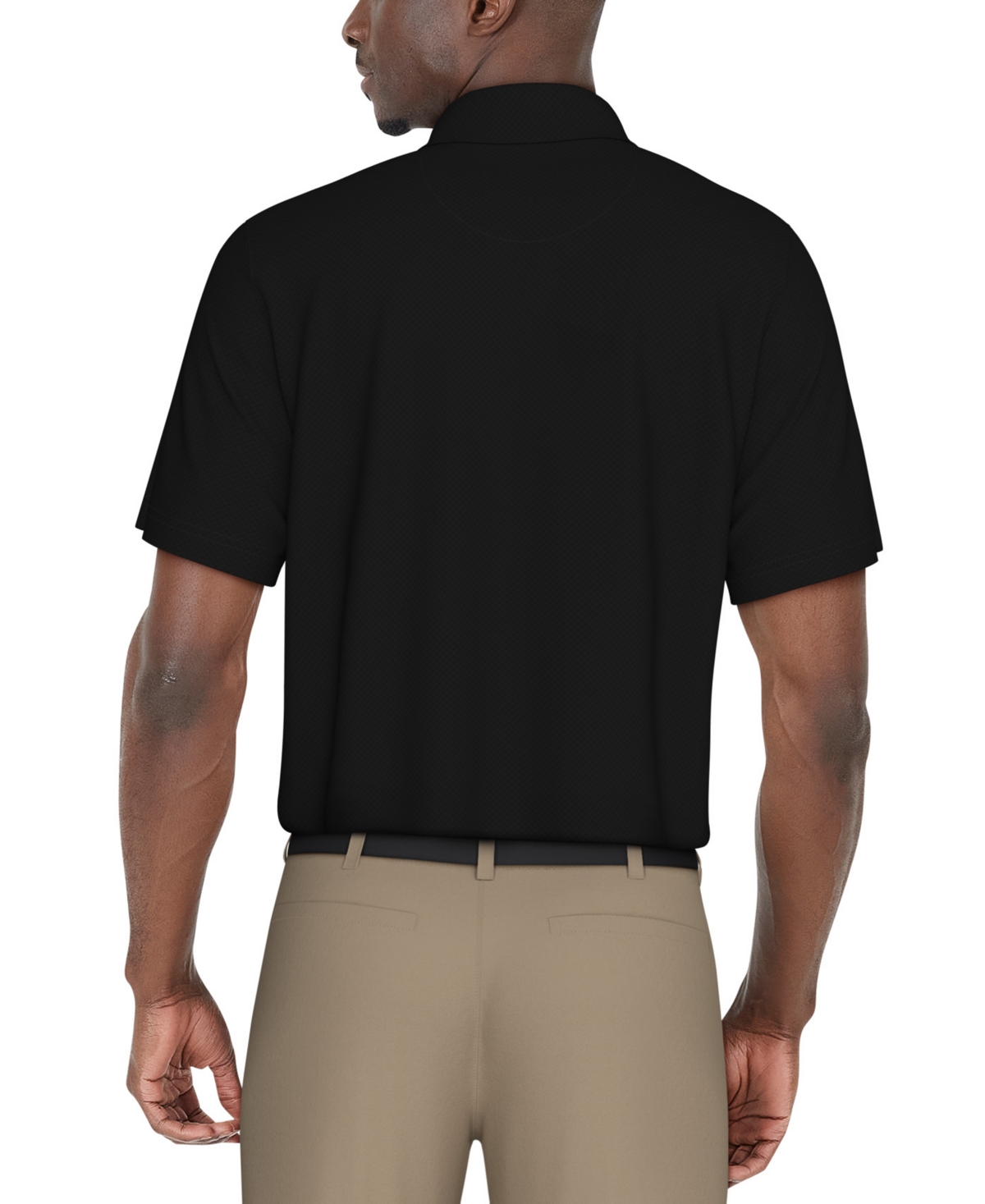 Pga Tour Men's Fine Line Chest Stripe Energy Polo Shirt