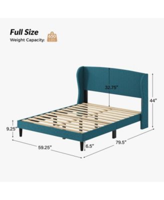 Gerald Modern Upholstered Wingback Platform Bed