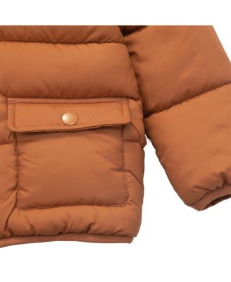 Baby Boys Sherpa Fleece Lined Puffer Jacket 6-24M