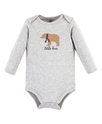Cotton Long-Sleeve Bodysuit 3Pk