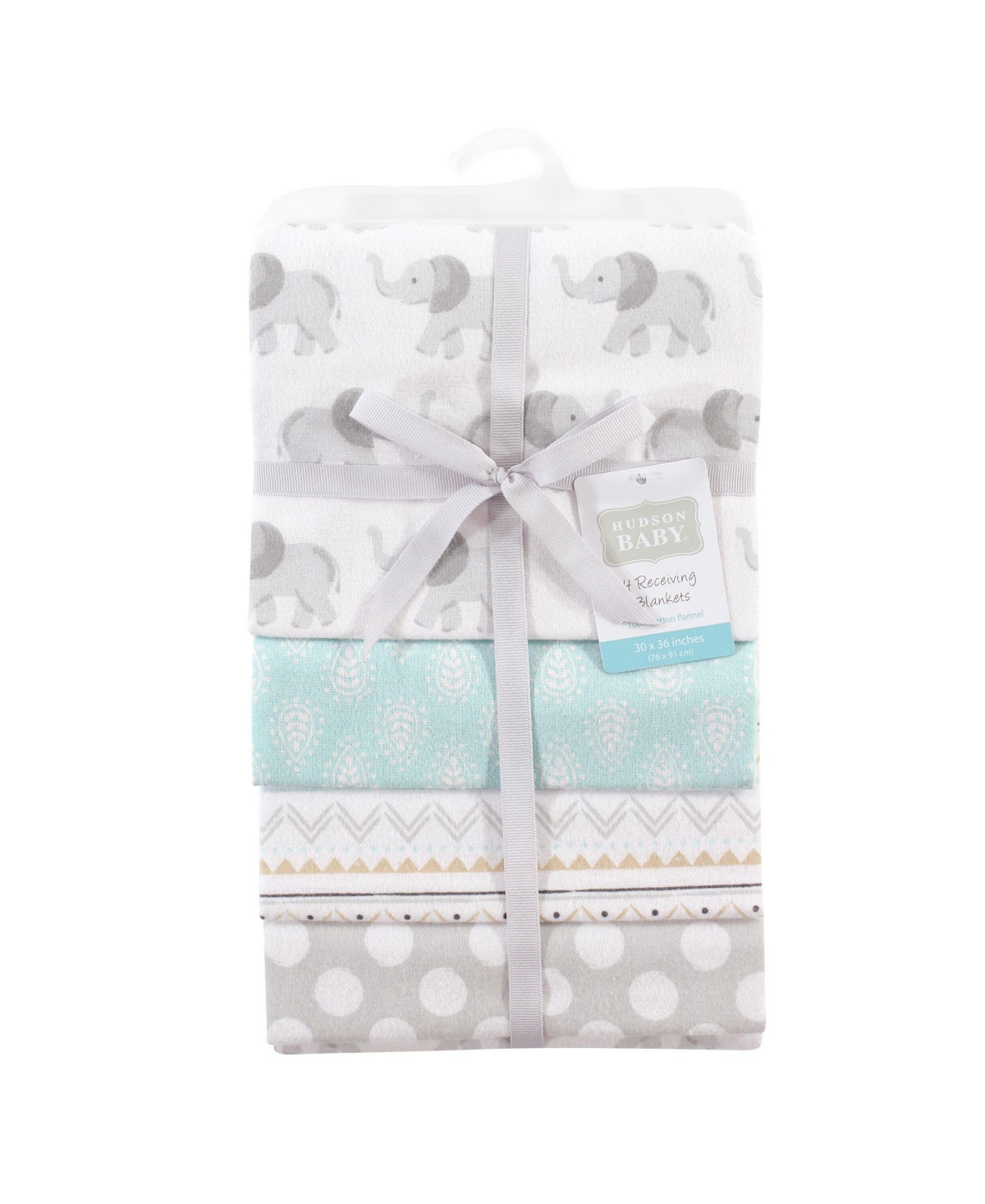 Hudson Baby Boys 8-Piece Cotton Flannel Nursery Essential Set Swaddle Blankets & Burp Cloths