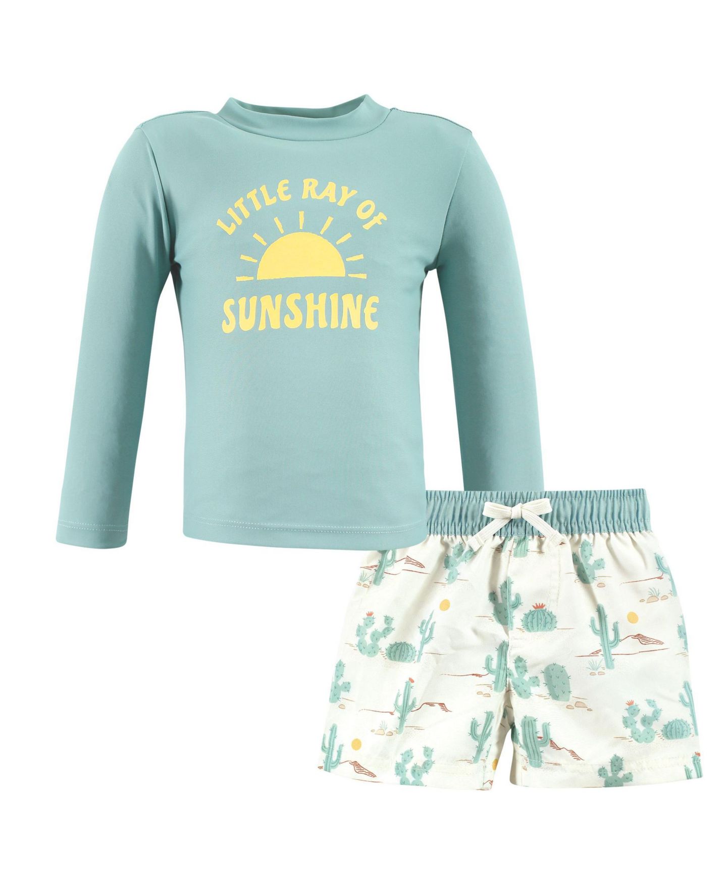 Комплекты Hudson Baby Swim Rashguard Set, Desert Cactus для мальчиков, цвет: Пустынный — фото 1