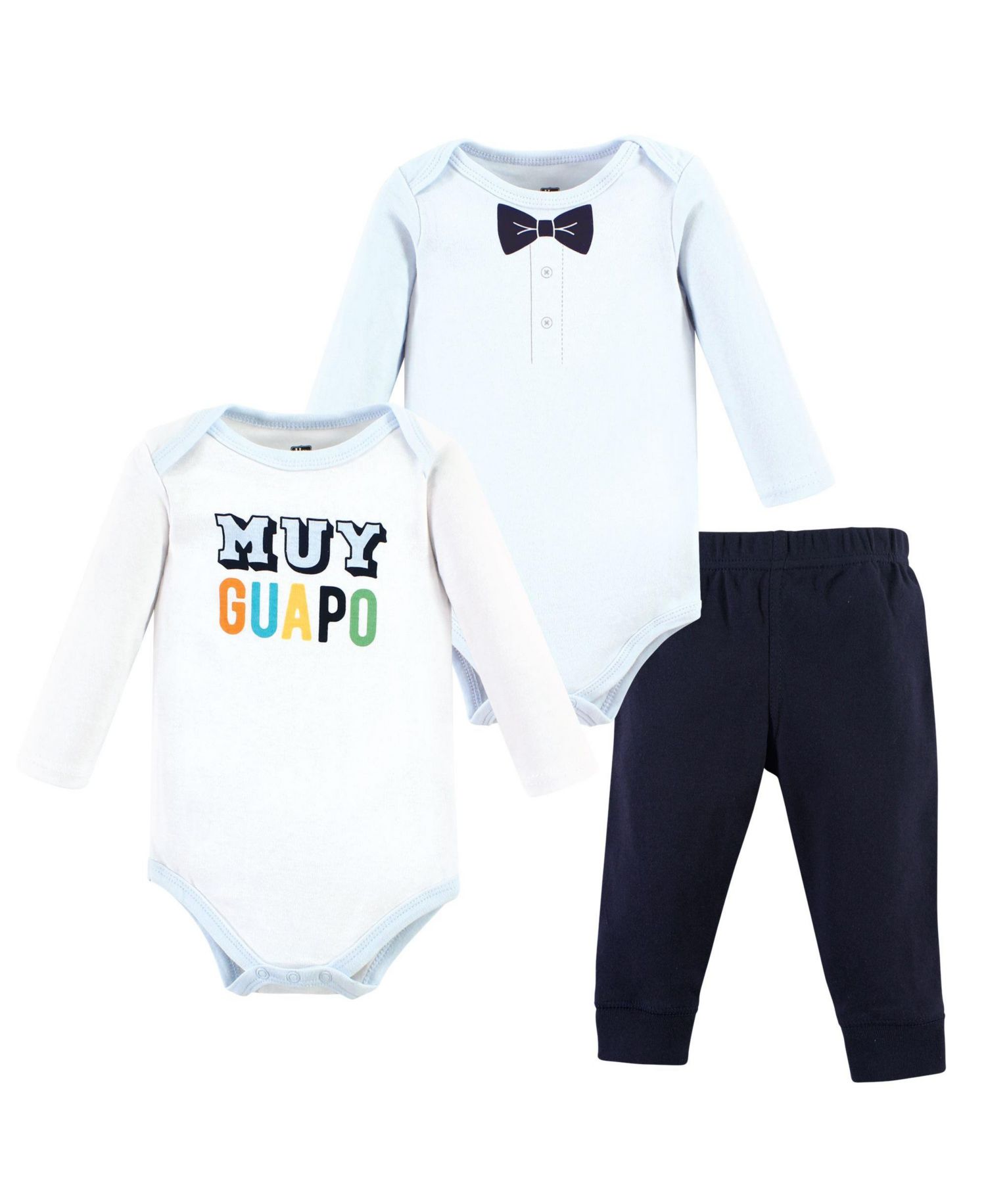 Baby Boys Hudson 3Pc Long Sleeve Bodysuit and Pant