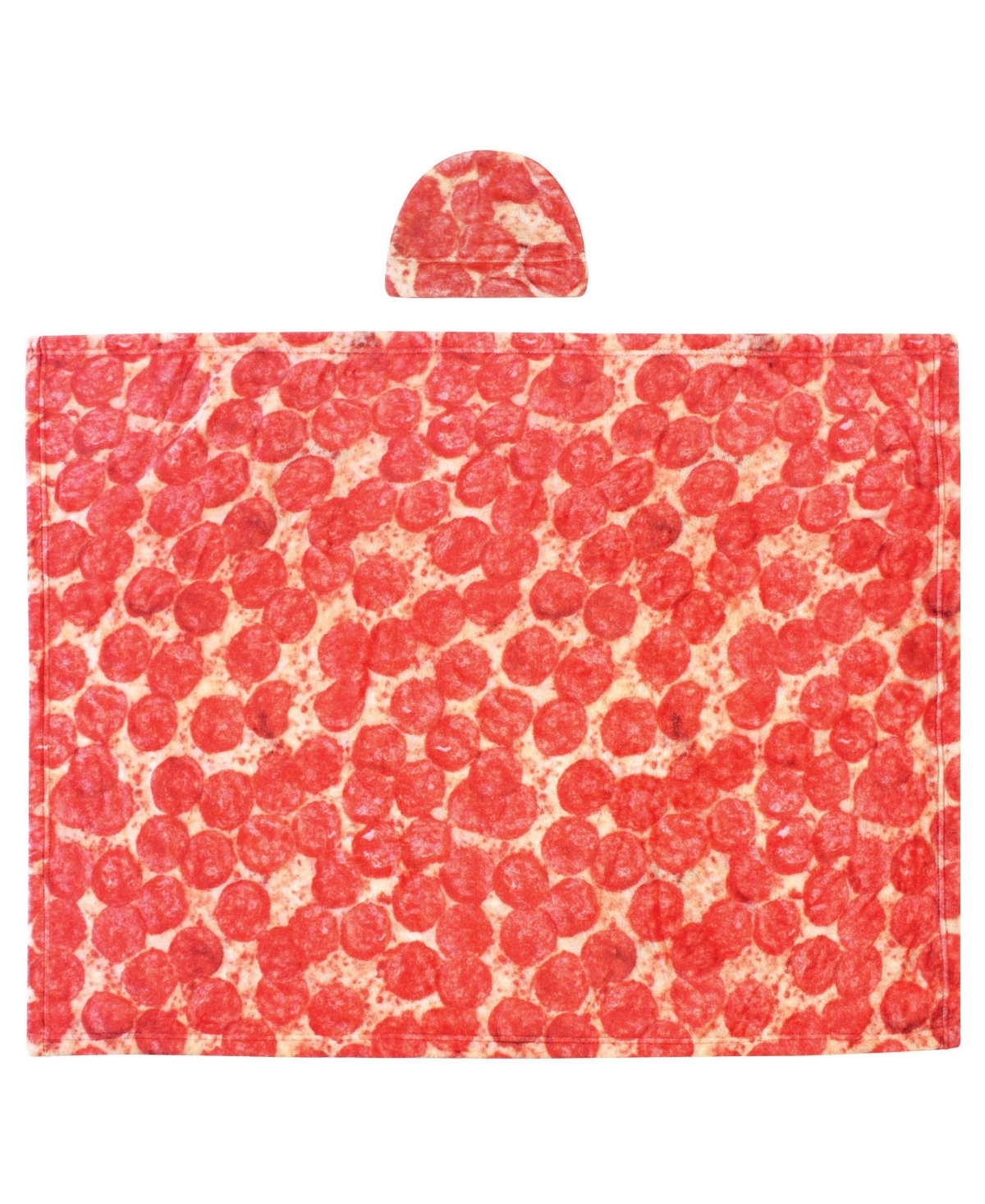 Hudson Baby Infant Plush Food Burrito or Pizza Blanket and Cap, One Size - Pepperoni pizza