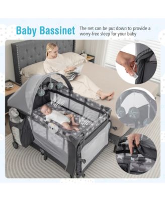 Portable Baby Nursery Center 4-in-1 Portable Travel Crib