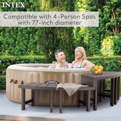 28515E 2 Medium PureSpa Accessories Benches, Compatible w/ 4 Person Spas
