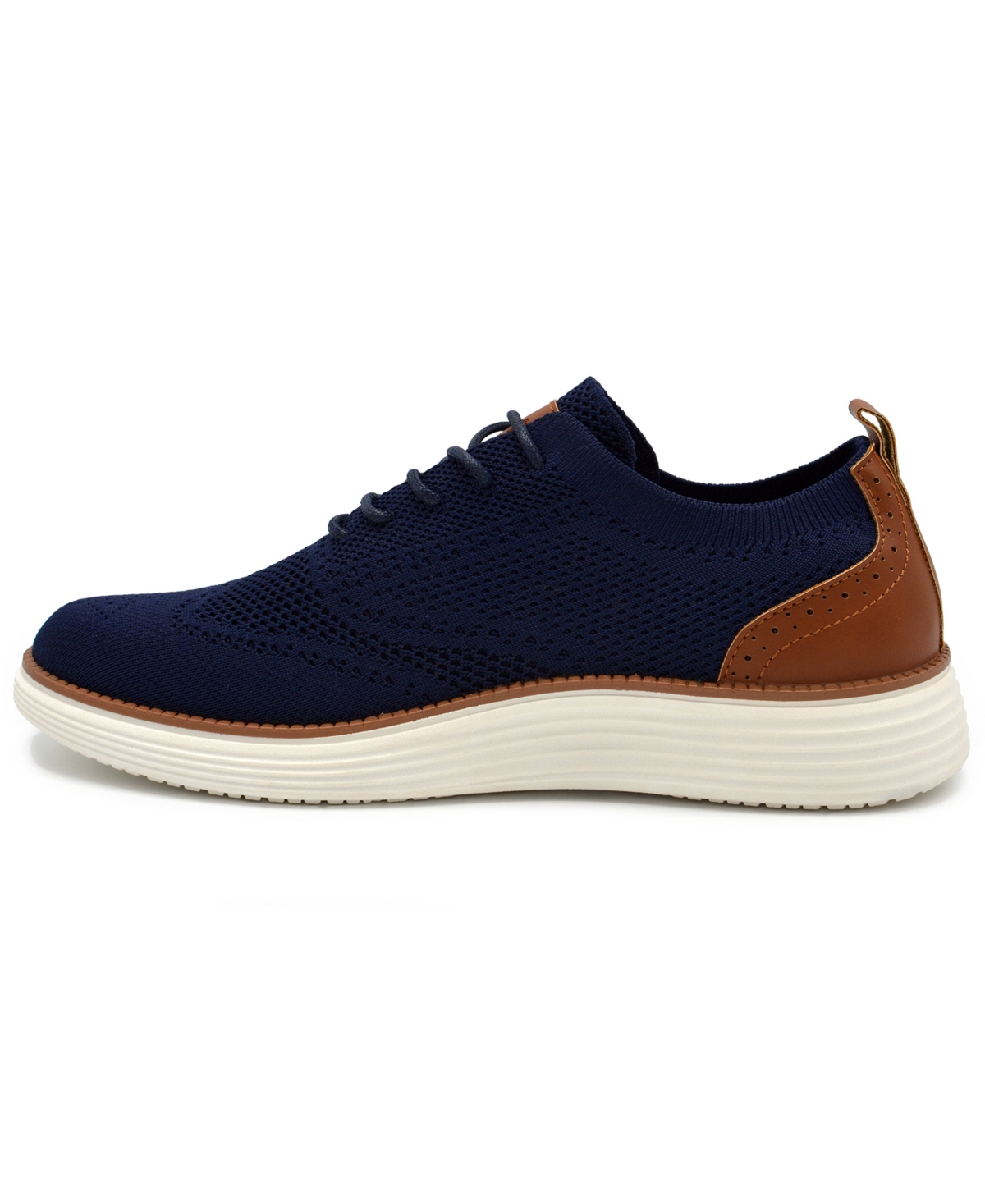 Shop Akademiks Men's Olney Wingtip Knit Oxford Shoes In Grey
