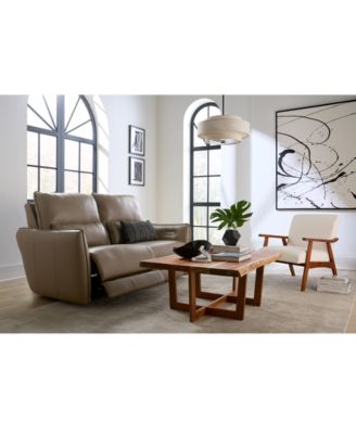 Macy's Jekyns Leather Power Motion Sofa Collection Created For Macys In Dune