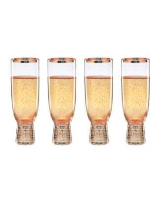 Tuscany Classics Gold Frost Flutes, Set Of 4
