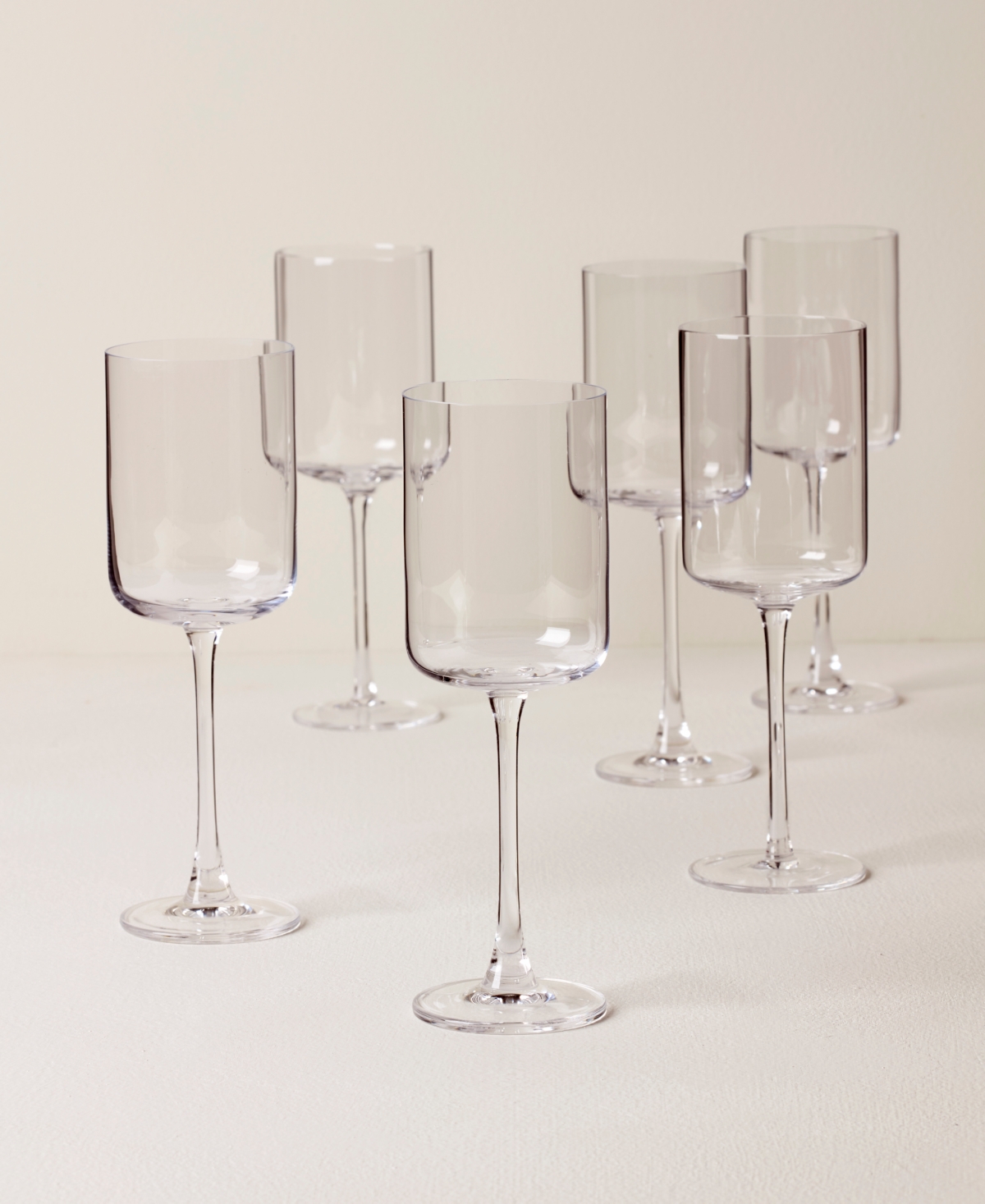 Lenox Tuscany Classics Straight White Wine Glasses, Set Of 6 In Clear