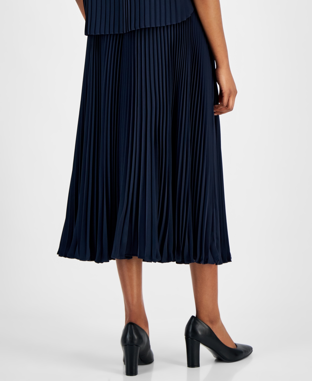 Michael Michael Kors Women's Pleated Pull-On Midi Skirt