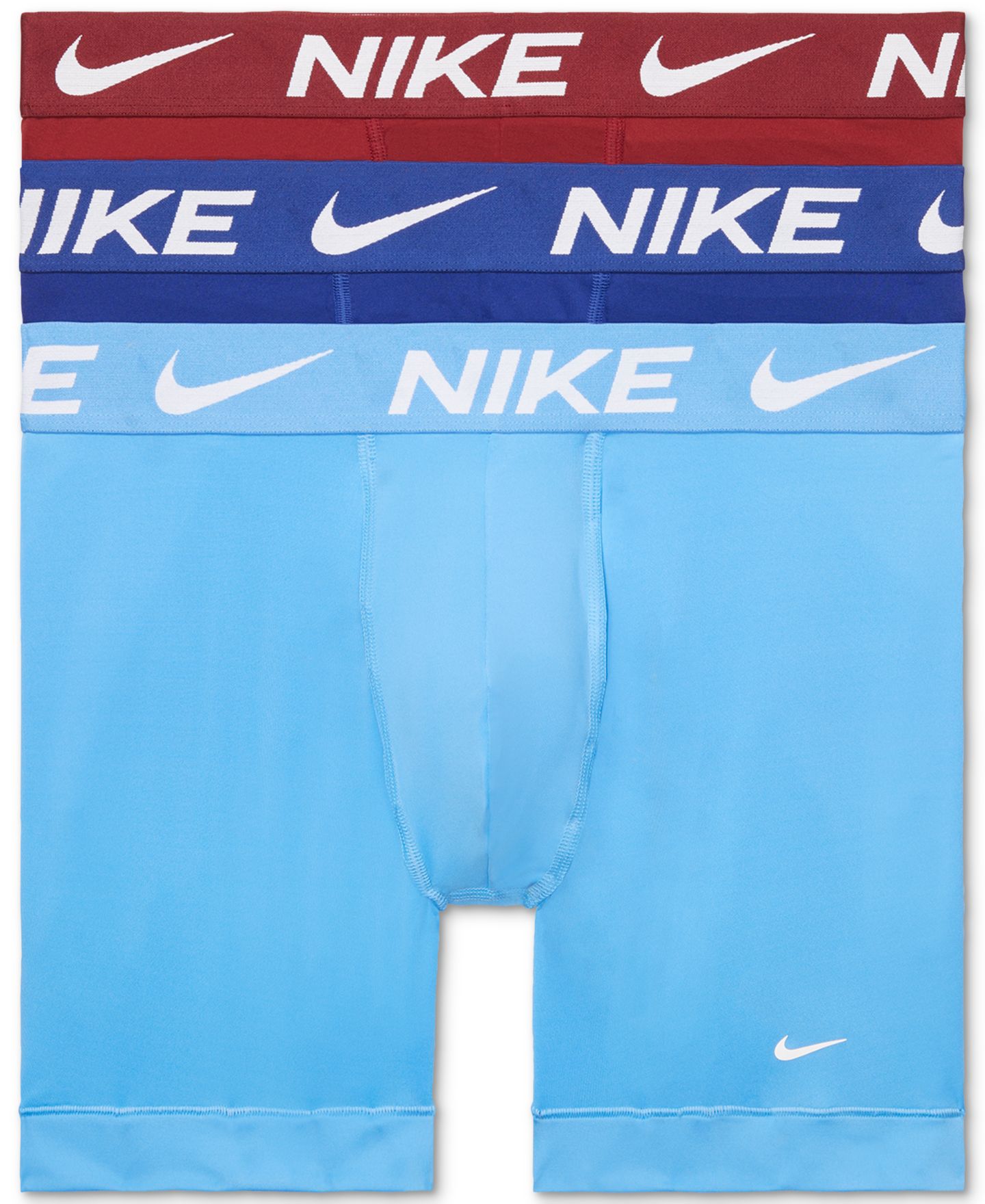 Трусы-боксеры Micro для мужчин, 3 шт. — Nike, цвет: Blueberry — фото 1