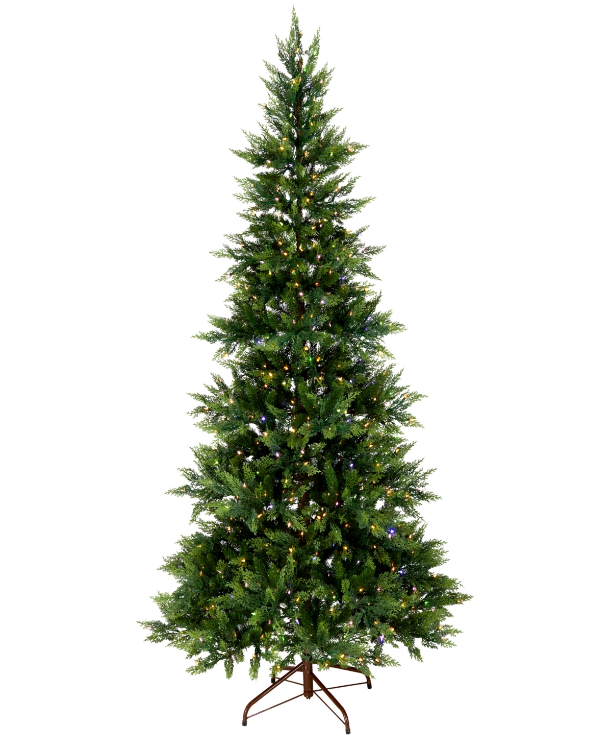 National Tree Company Festive Fern Hinged Tree, 7.5 Feet. In Green