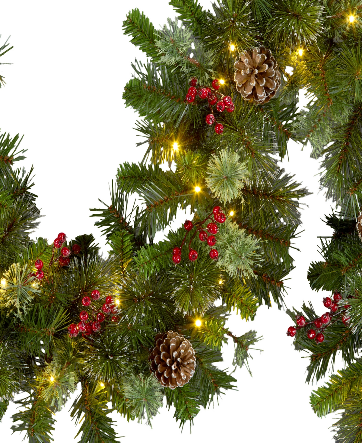 National Tree Company Iced Berry Pine Garland, 9 Inches
