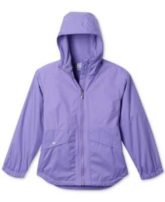 Columbia Women's Purple Long Sleeve Nylon Long Hooded selling Rain Jacket Size M