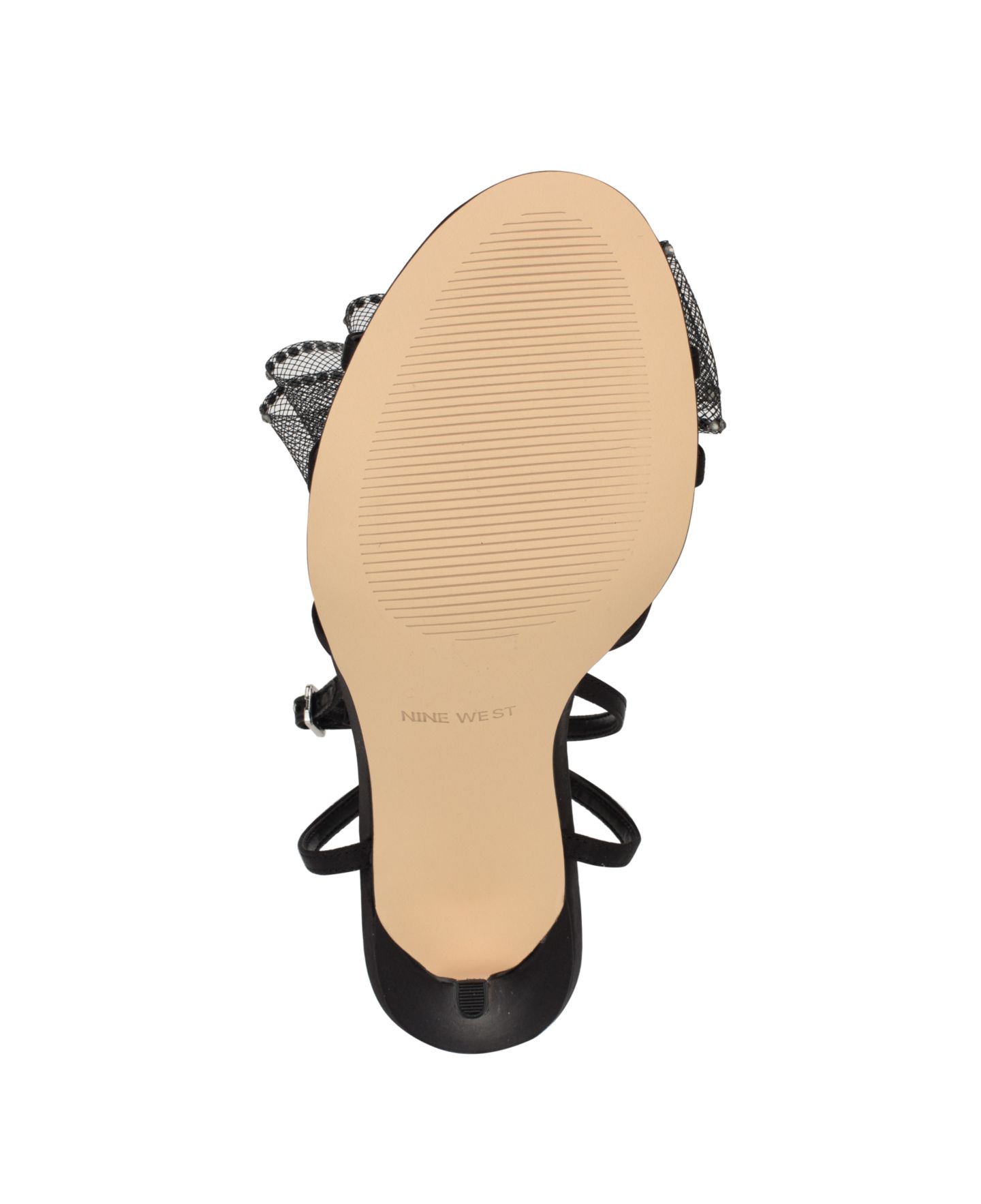 Женские сандалии Nine West Minky Stiletto Heel Strappy Dress Sandals, цвет: Чёрный атласный — фото 5