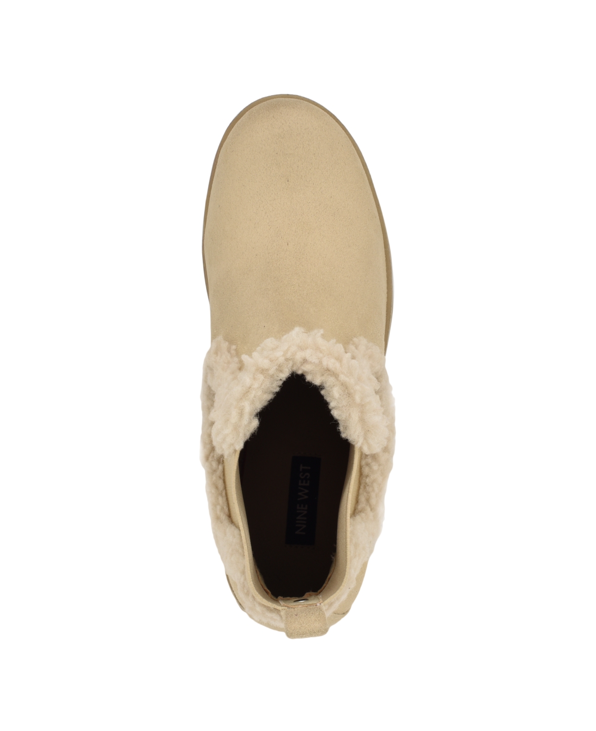 Nine West Women's Haray Block Heel Lug-sole Casual Booties In Light Natural