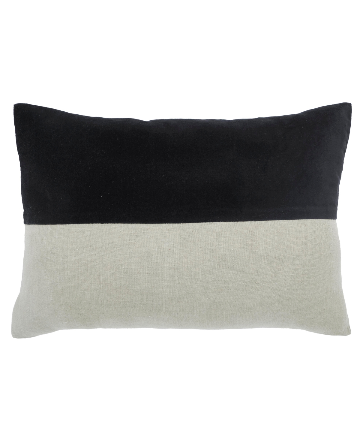 Ihi Home Lumbar Velvet Linen Zipper Pillow, 14