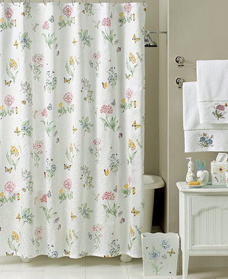 Lenox Erfly Meadow Shower Curtain, Lenox Nouveau Shower Curtain