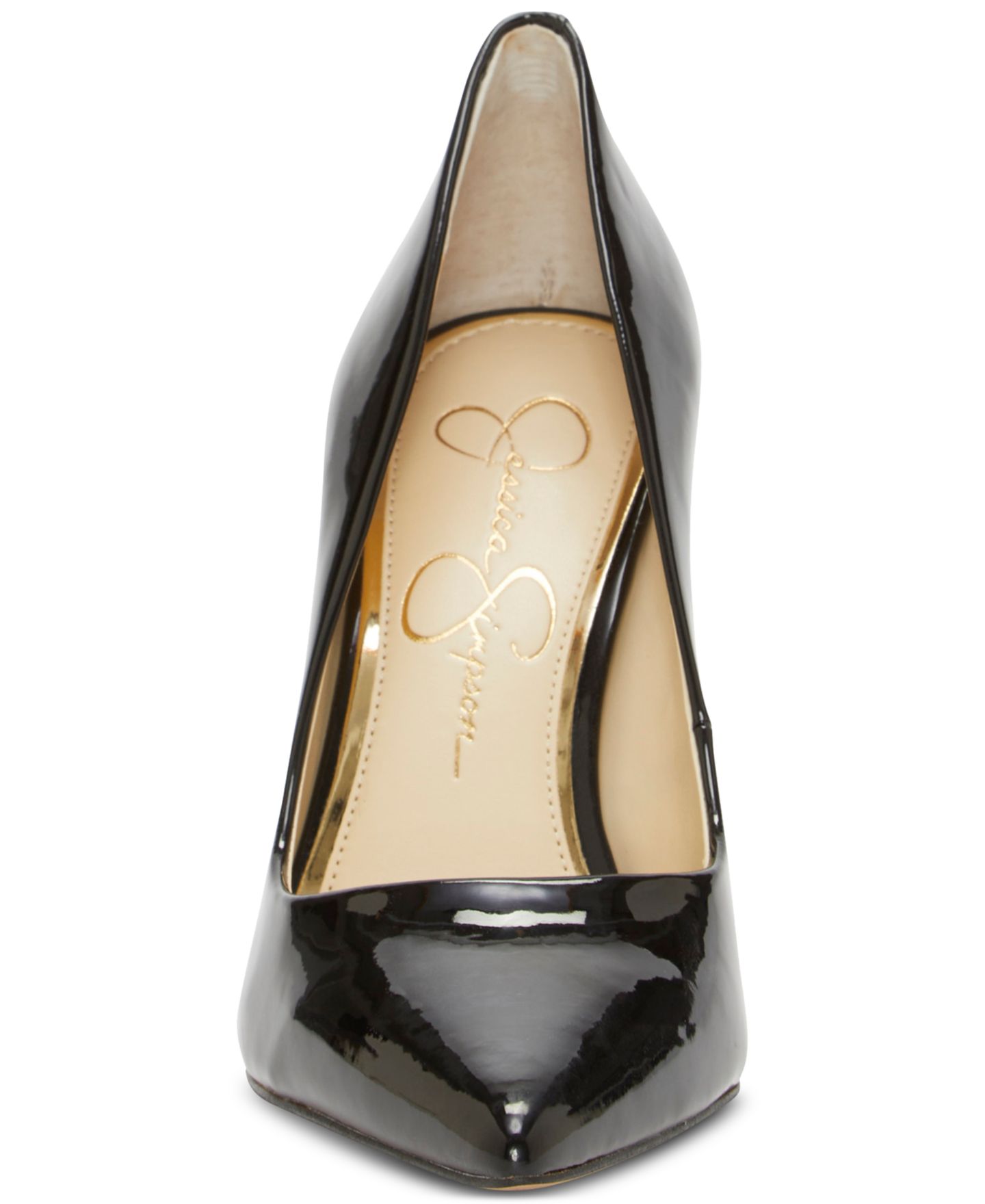 Женские туфли Jessica Simpson Cassani Pointed Toe High Heel Pumps, цвет: Чёрный лаковый — фото 6