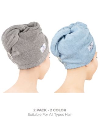 2-Pack Hair Drying Towels, 26" x 13"