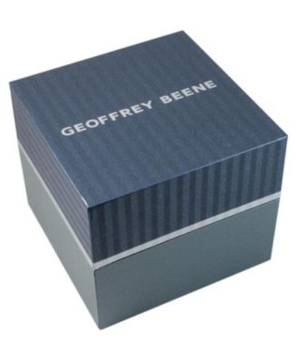 Men's Genuine Blue Sapphire Gunmetal Tone Strap Watch