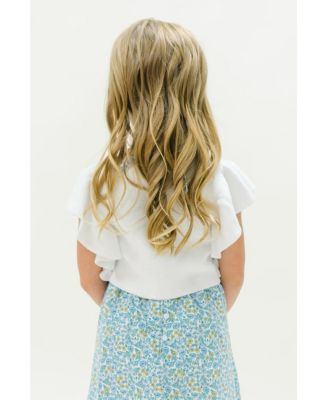 Girls Ruffle Sleeve Sweater Vest