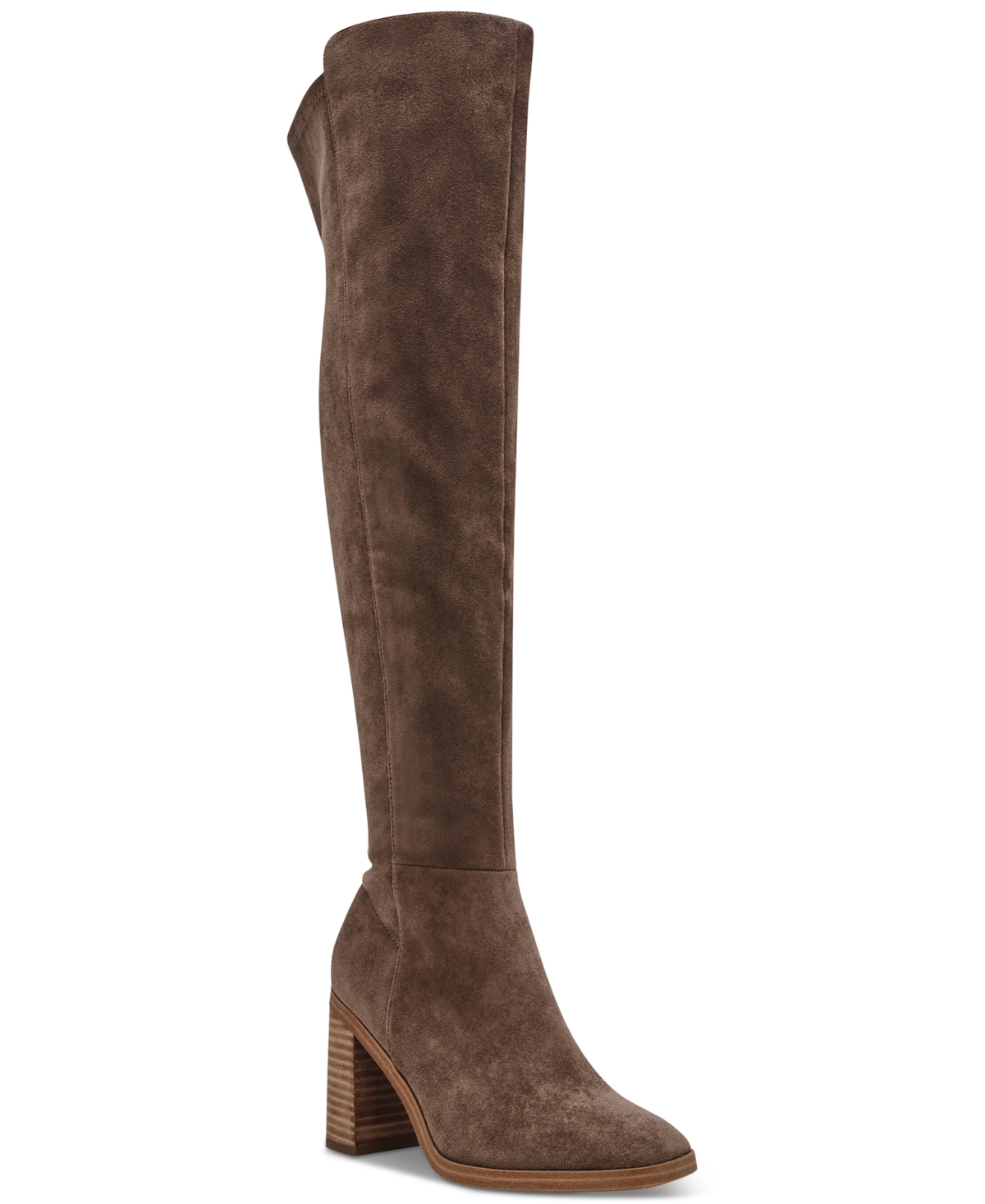 Women's Finnegan Over-The-Knee Block-Heel Boots - Mushroom Suede